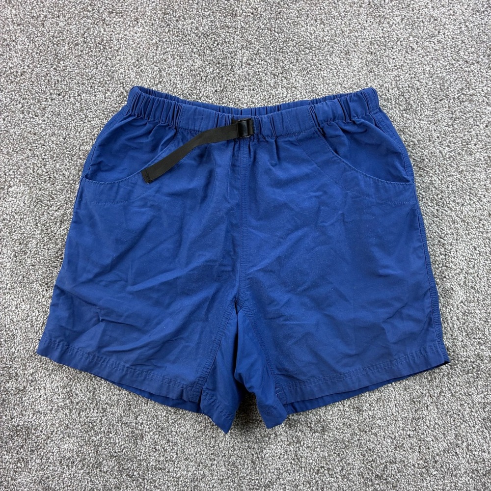 Vintage Kavu Big Eddy Shorts Mens Small Blue Cotton Canvas Hiking Outdoor Gorp